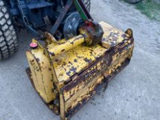 YELLOW ROTAVATOR, SUITABLE FOR COMPACT TRACTOR, IN WORKING ORDER, 3 POINT LINKAGE *PLUS VAT*