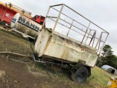 SINGLE AXLE TOW ABLE WATER BOWSER WITH LADDER AND PLATFORM *PLUS VAT*