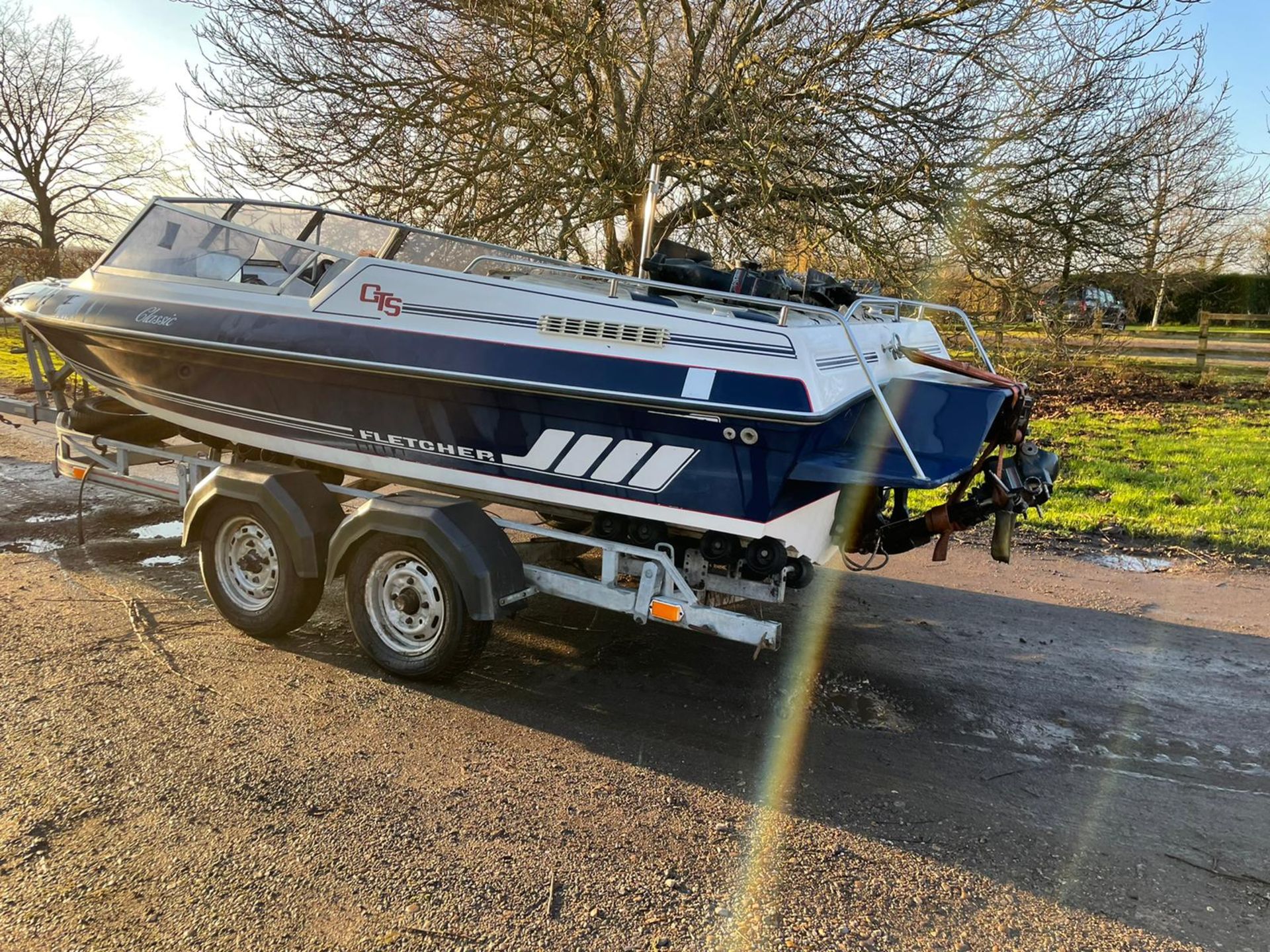 FLETCHER ARROWBEAU GTS CLASSIC SPEED BOAT, NEEDS TLC, TRAILER INCLUDED *NO VAT* - Image 5 of 8