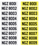 9 x NUMBER PLATES IN SEQUENCE, CURRENTLY ON RETENTION,NEED TO BE ASSIGNED BEFORE MAY 2029 *PLUS VAT*