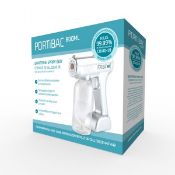 2 x PORTIBAC SPRAY GUNS, C/W 800ml SOLUTION, CARRY CASE, WINDOW STICKERS, WARRANTY *PLUS VAT*