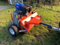 2021 1.2 METRE TOW BEHIND FLAIL MOWER, RUNS AND CUTS WELL, 15hp PETROL ENGINE *PLUS VAT*