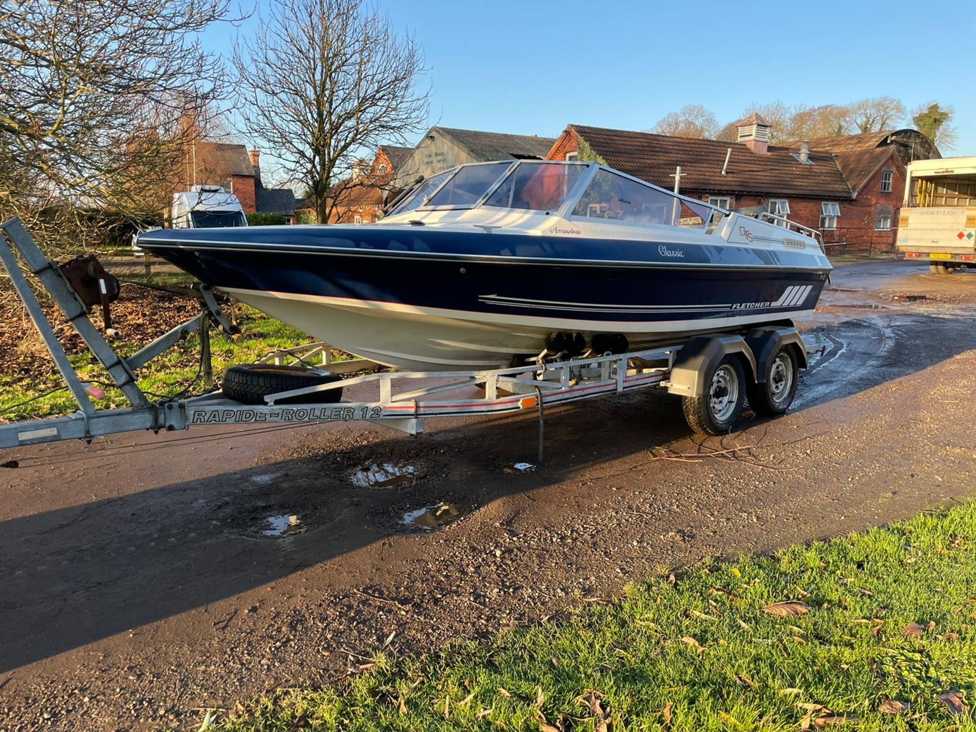 FLETCHER ARROWBEAU GTS CLASSIC SPEED BOAT, NEEDS TLC, TRAILER INCLUDED *NO VAT* - Image 4 of 8