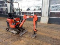 2017 KUBOTA K008-3 MICRO / MINI DIGGER, RUBBER TRACKS, BLADE,PIPED, 175hrs, EXPANDABLE UNDERCARRIAGE