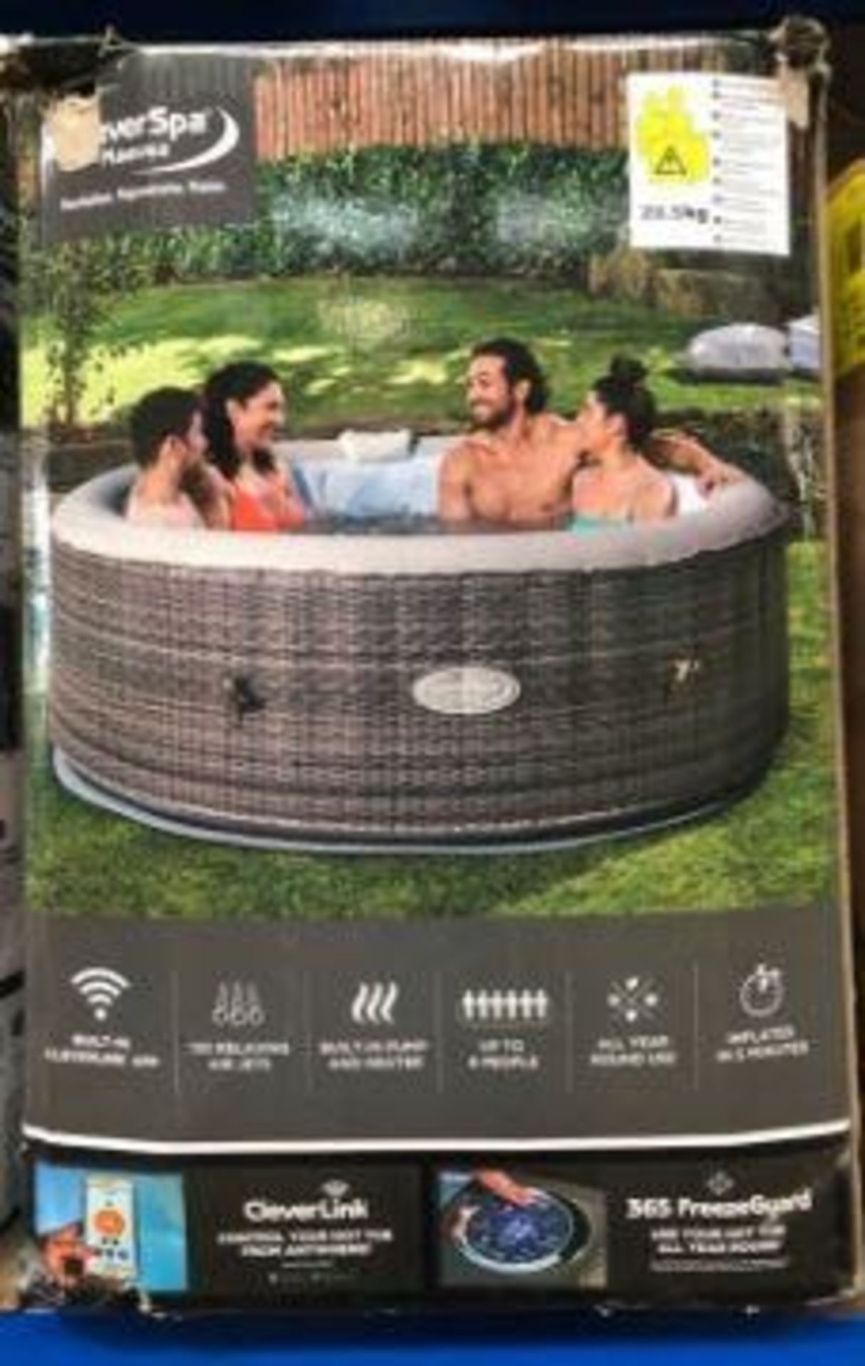 CLEVERSPA MAEVE 6 PERSON HOT TUB, RRP £524.12, WAREHOUSE CLEARANCE STOCK, NO RESERVE *NO VAT*
