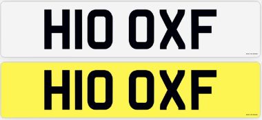 H10 OXF NUMBER PLATE, CURRENTY ON RETENTION *NO VAT*