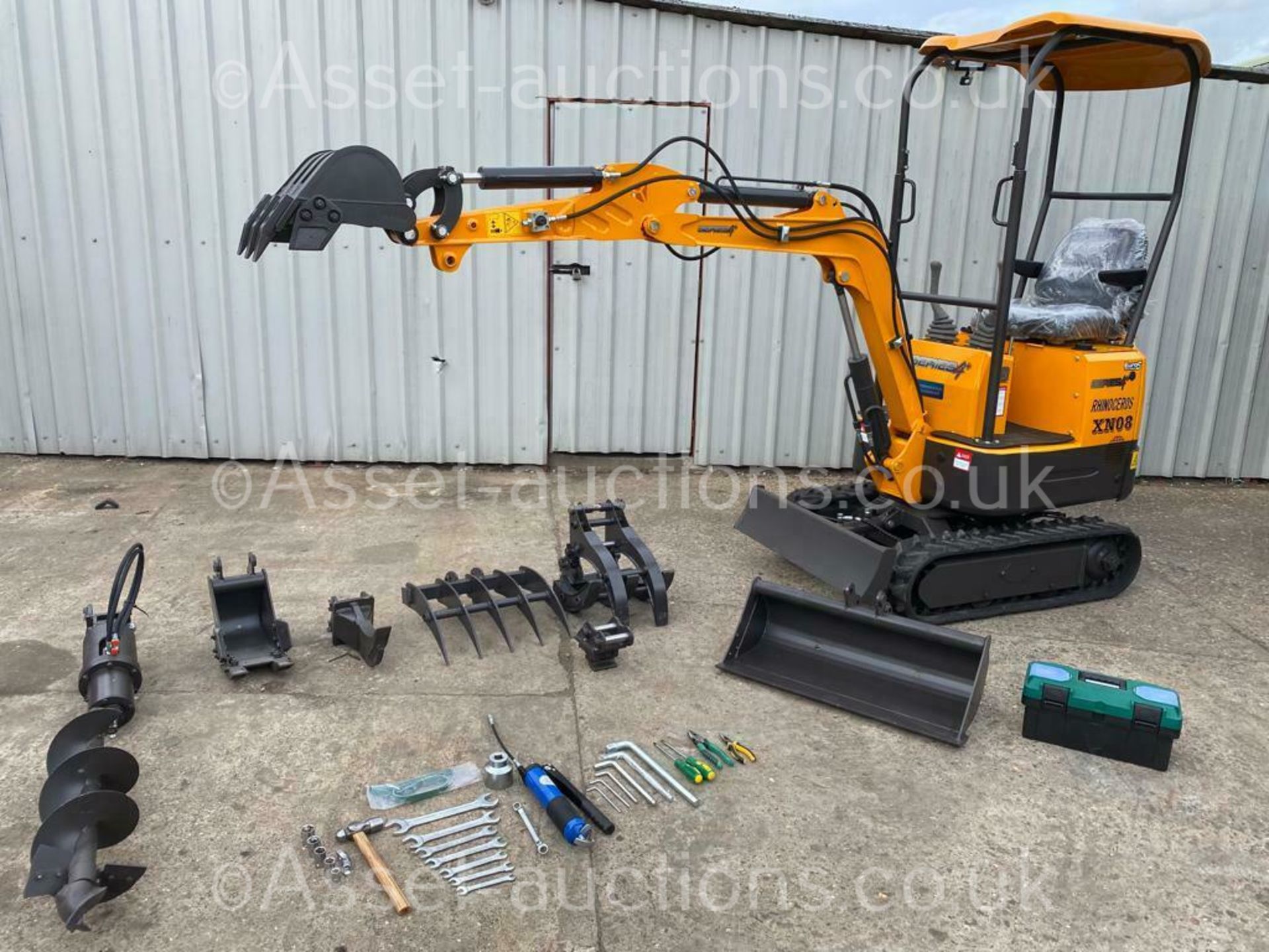 MINI EXCAVATOR RHINOCEROS XN08 SERIES 4+, BRAND NEW 2021, LATEST MODEL, CE MARKED, 3 BUCKETS - Image 2 of 3