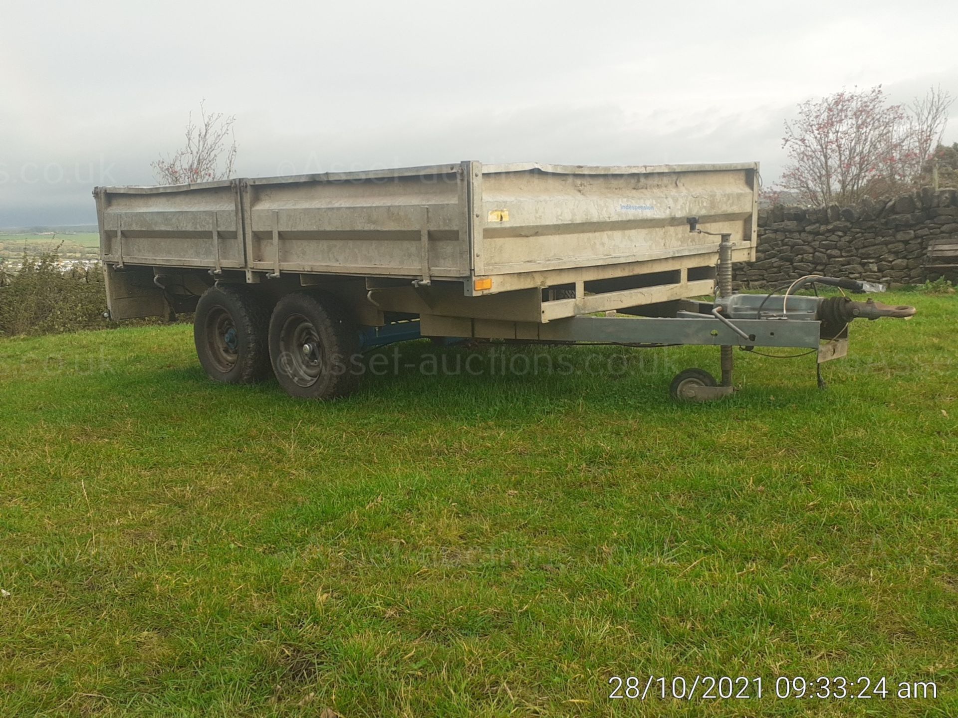 INDESPENSION 10 x 7ft DROPSIDE TRAILER, NEW TYRES AND BRAKE SERVICE, NEW BUFFALO BOARDS *PLUS VAT* - Image 4 of 7