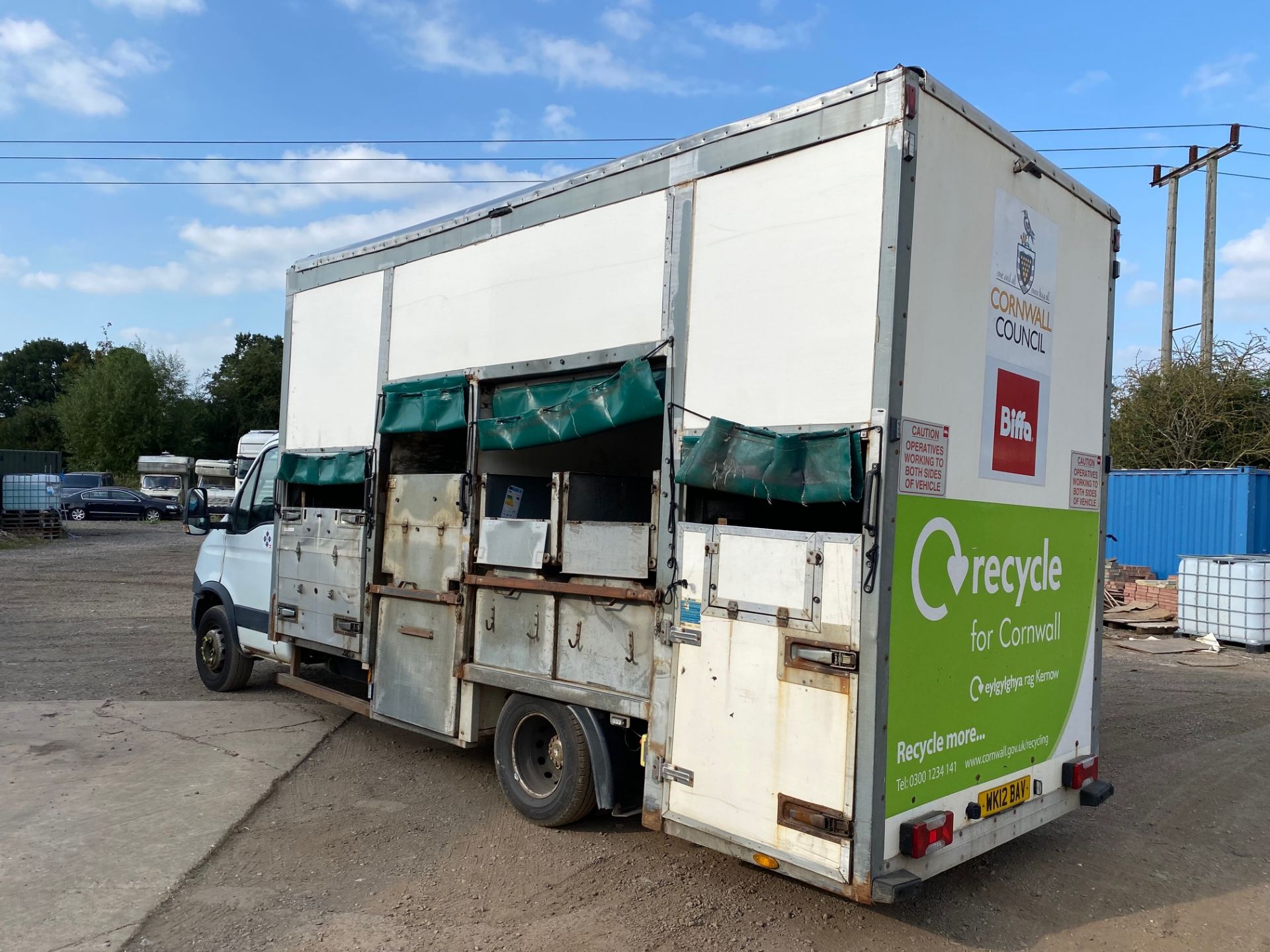 2012 IVECO DAILY 70C17 WHITE RECYCLING VAN, EX COUNCIL, 180K MILES, 3.0 DIESEL *PLUS VAT* - Image 3 of 5