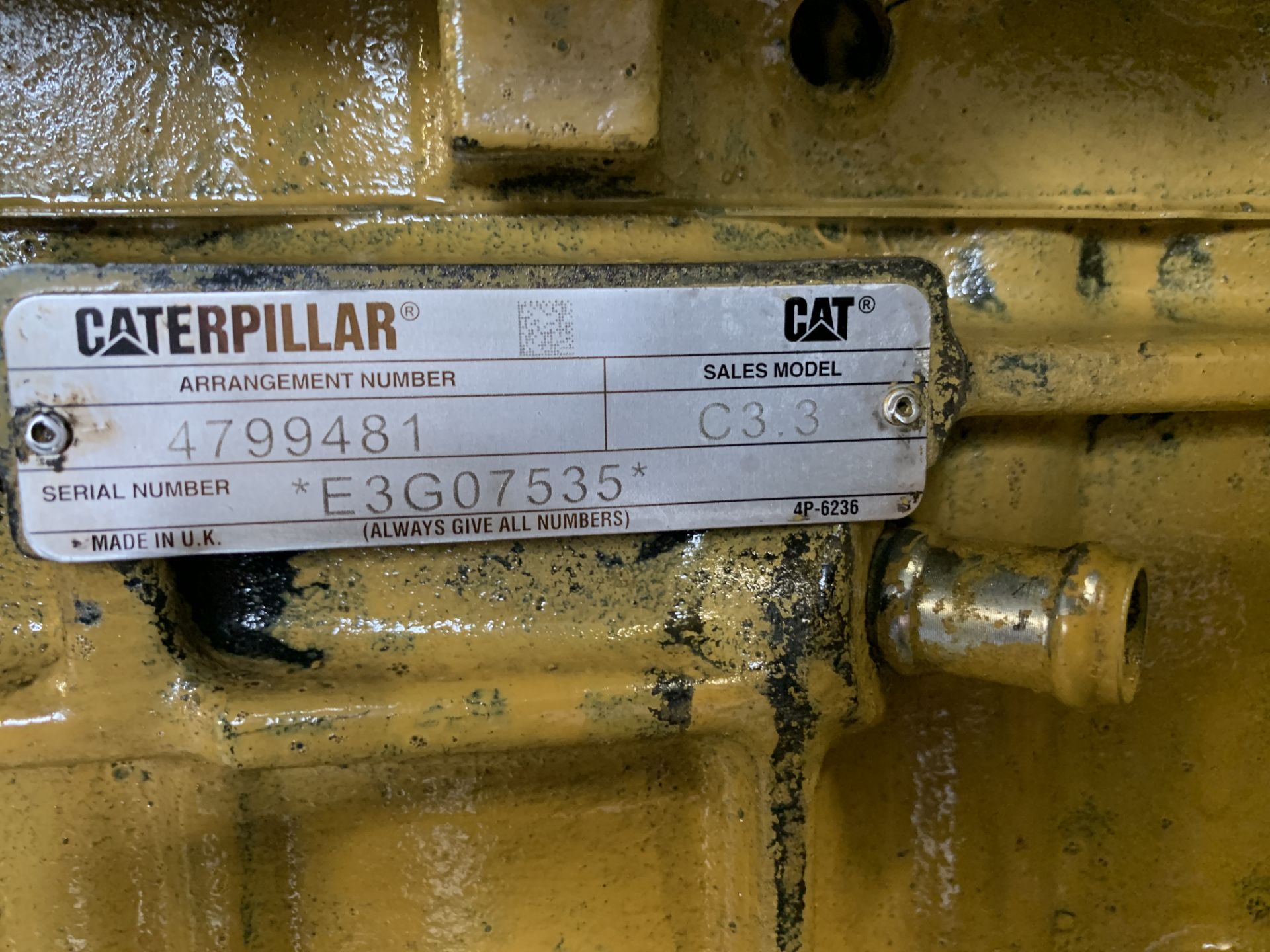 HT - CATEPILLAR S3.3 G4 G DRIVE GENERATOR, Serial Number:*E3G07535* RESERVE REDUCED!! *PLUS VAT* - Image 19 of 19