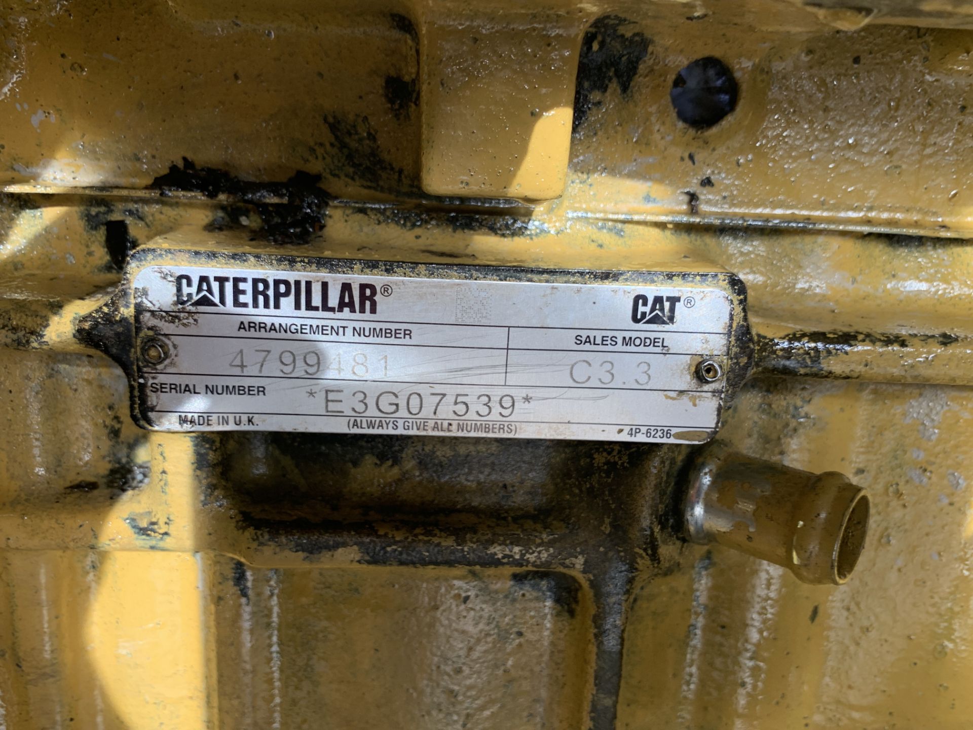 CATEPILLAR S3.3 G4 G DRIVE GENERATOR, Serial Number:*E3G07532* RESERVE REDUCED!! *PLUS VAT* - Image 19 of 19