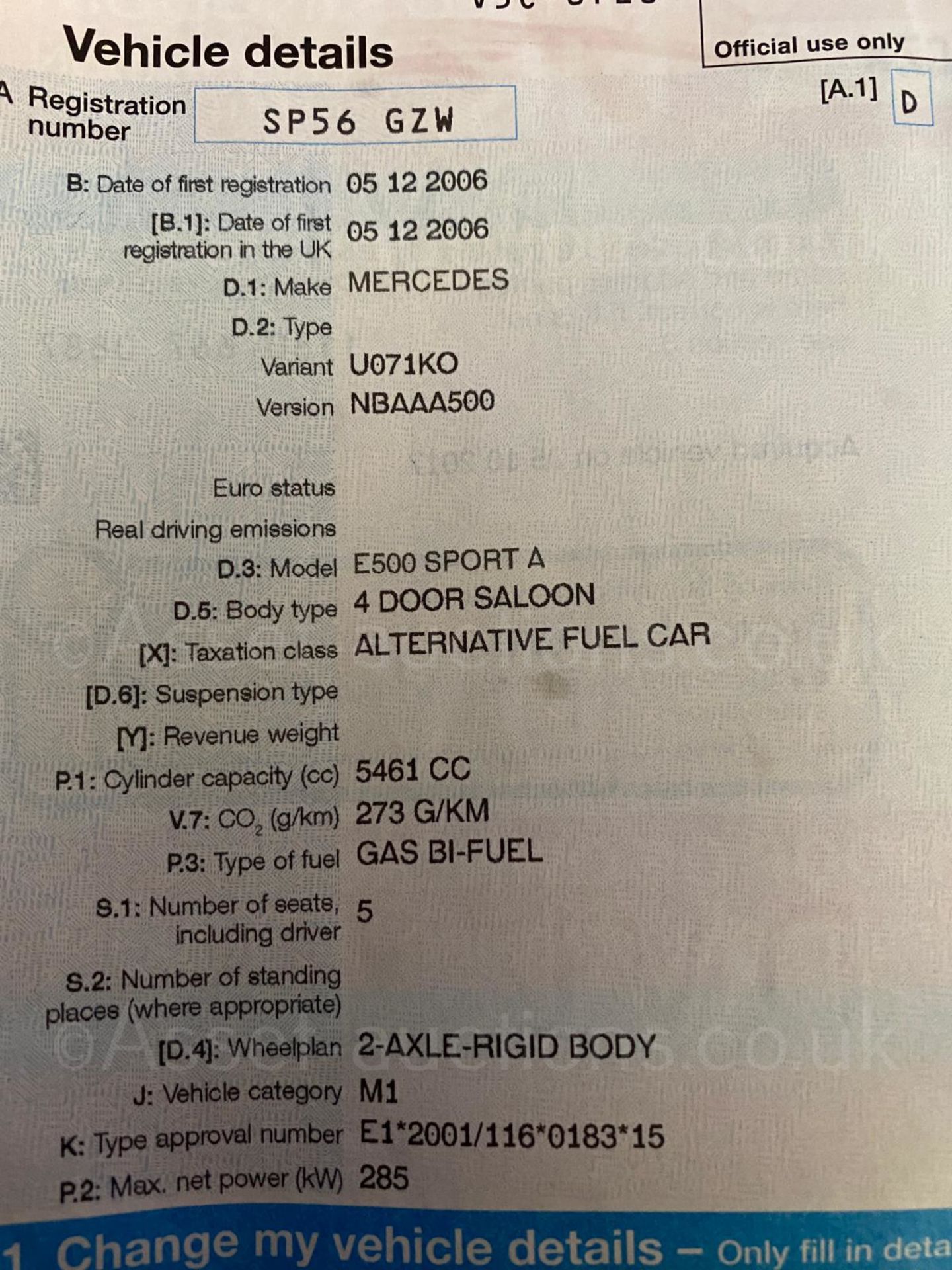 2006 MERCEDES E500 SPORT AUTO BLACK 4 DOOR SALOON, 5461cc GAS BI-FUEL, 188,042 MILES *NO VAT* - Image 50 of 50