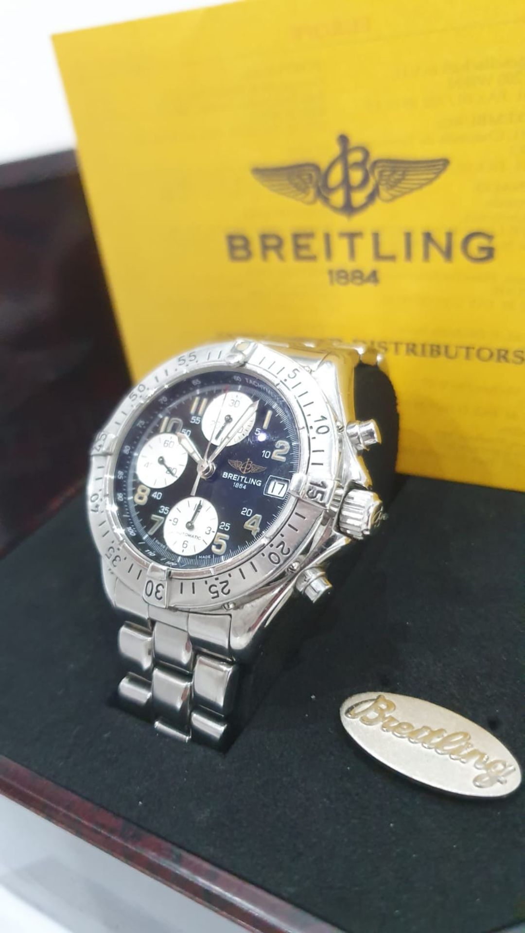 BREITLING CHRONOGRAPH MENS WATCH MINT CONDITION *NO VAT* - Image 4 of 10