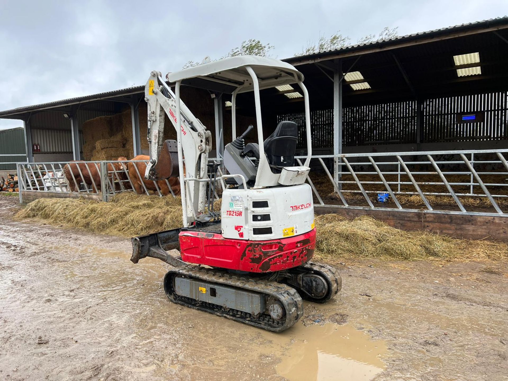 2015 TAKEUCHI TB215R 1.5 TON MINI DIGGER, RUSN DRIVES AND DIGS, EXPANDING TRACKS, CANOPY *PLUS VAT* - Image 7 of 13