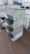 4 x CONTAINERS 650mm L, 400mm W, 300mm D *NO VAT*