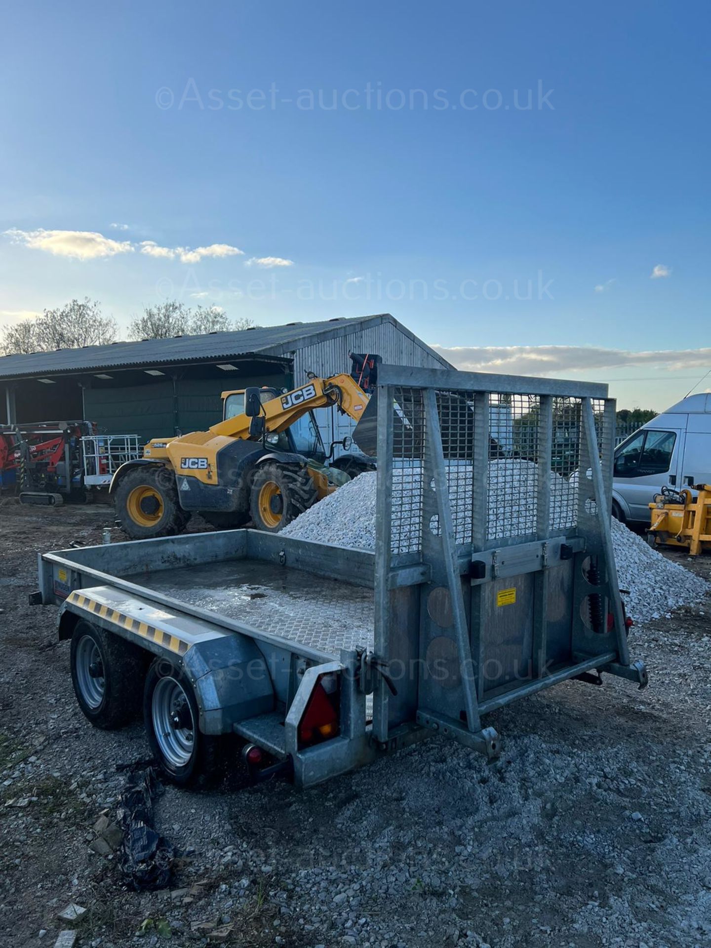 NUGENT TWIN AXEL PLANT TRAILER, 5 FOOT WIDE, 10 FOOT LONG, ALL LIGHTS WORK *NO VAT* - Image 5 of 7