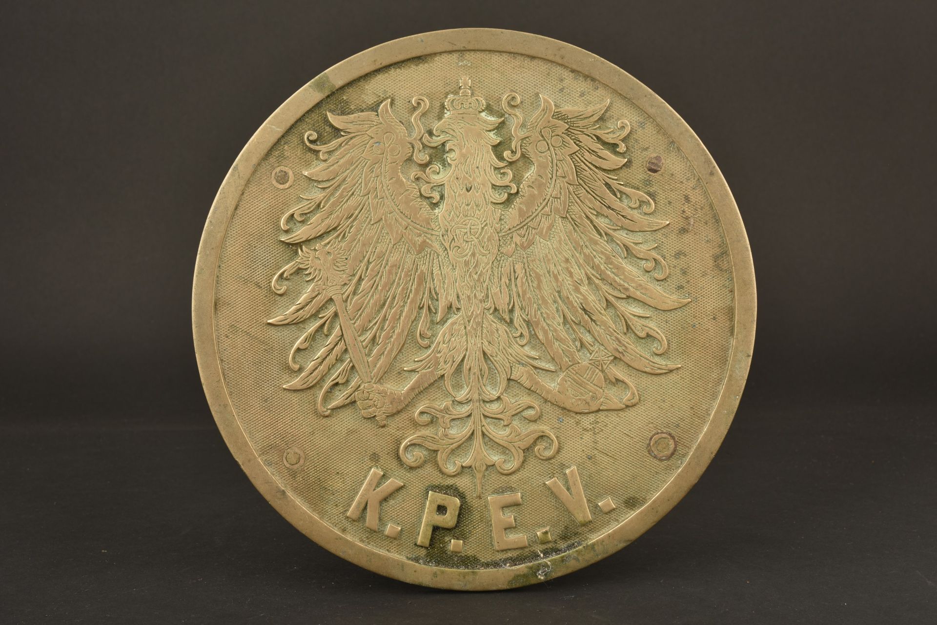 Plaque de wagon des chemins de fers imperiaux. Imperial german railway wagon bronze plate. Schilder 