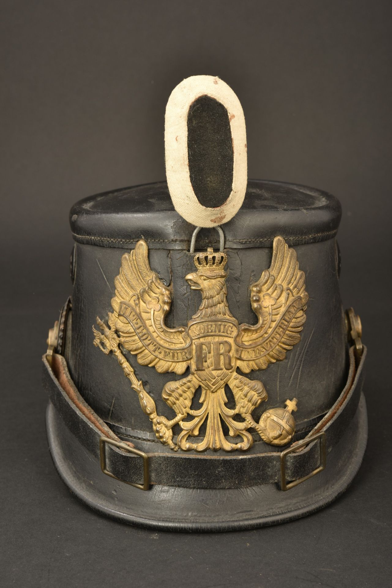 Tschako de sous officier prussien. Prussian light infantry NCO shako. Jäger Unteroffizier Tschako