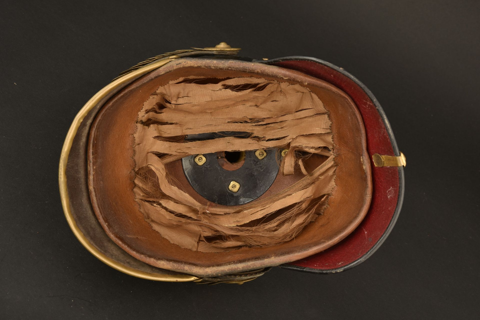 Casque d officier des douanes. Imperial german customs officer spiked helmet. Preussen Zollbeamter P - Image 4 of 4