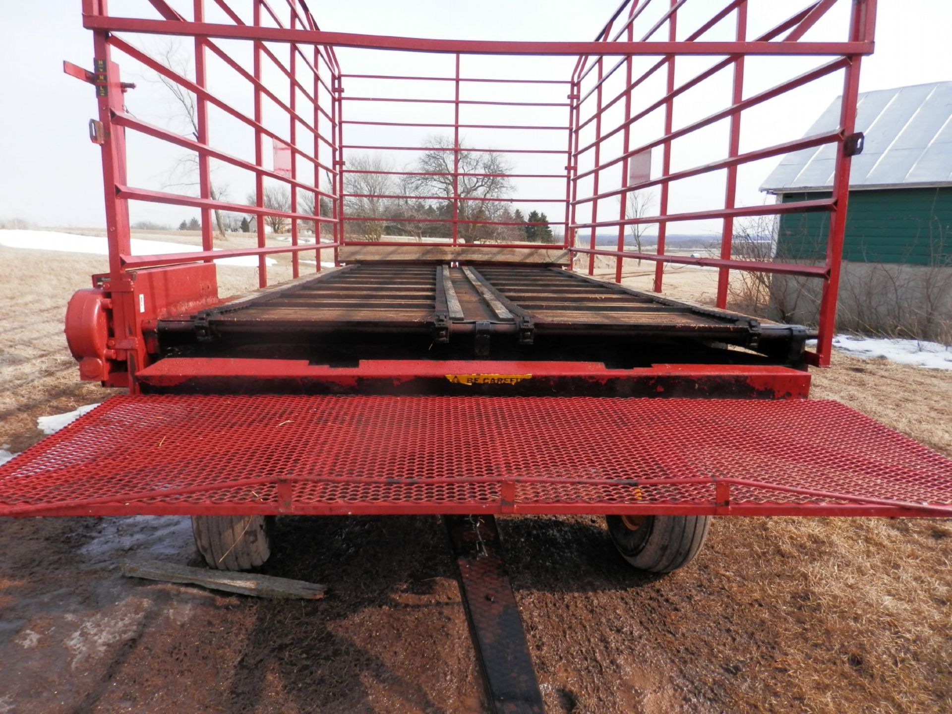 GRUETT 9x18 STEEL SIDE KICK BALE WAGON w/LIVE FLOOR (WAGON A-- SN 18412) - Image 5 of 9