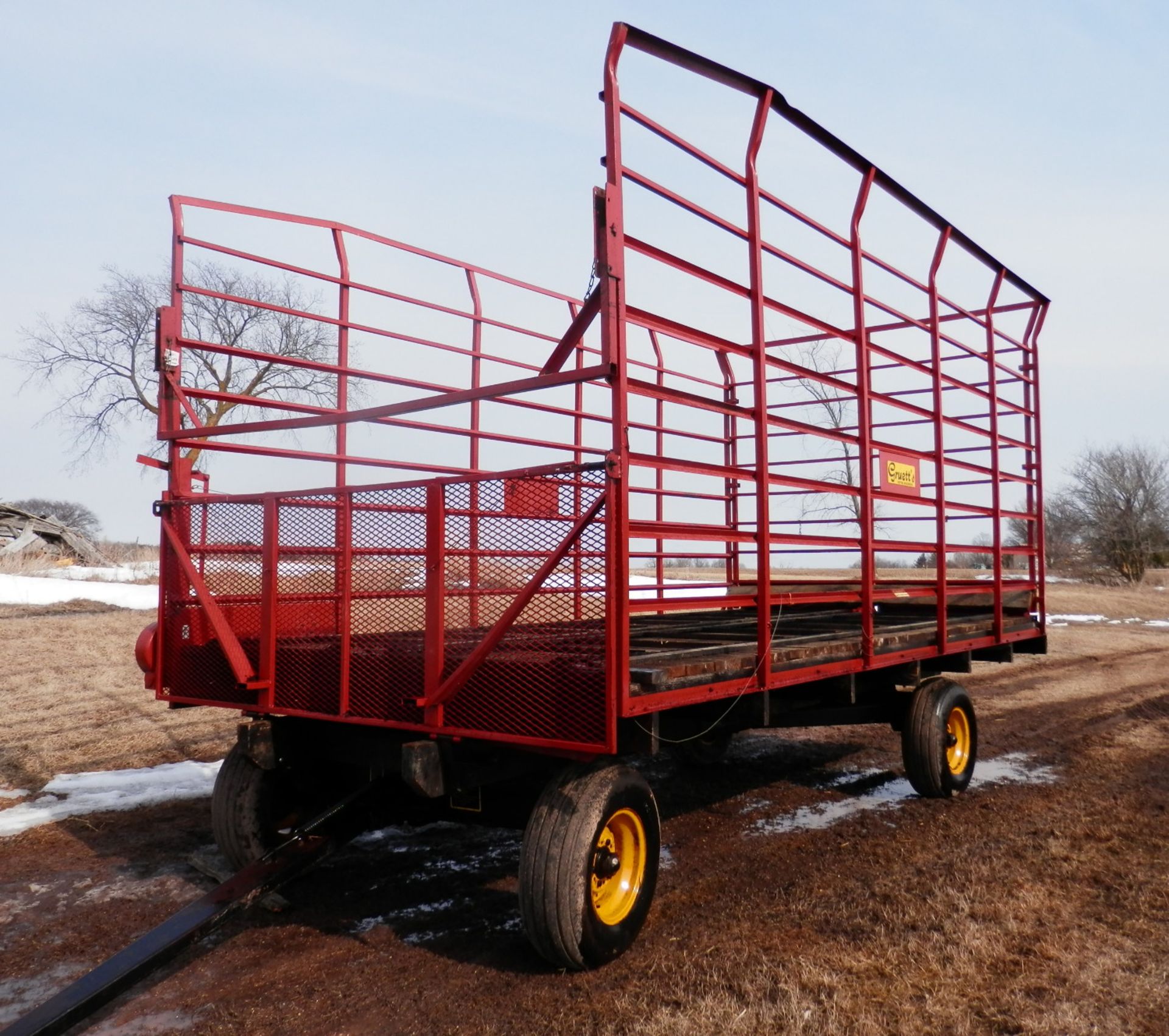 GRUETT 9x18 STEEL SIDE KICK BALE WAGON w/LIVE FLOOR (WAGON A-- SN 18412) - Image 3 of 9