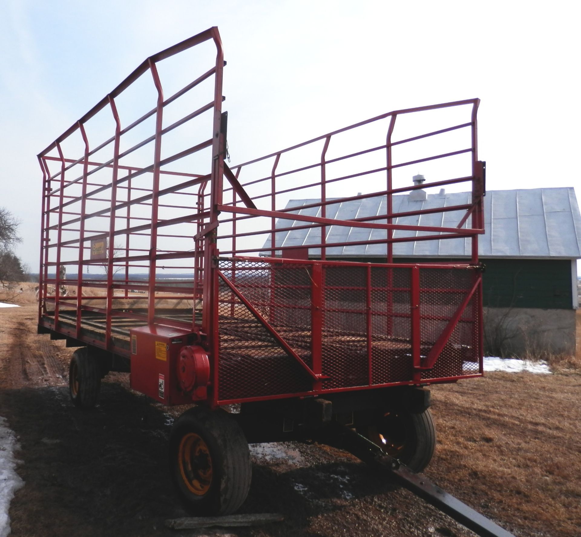 GRUETT 9x18 STEEL SIDE KICK BALE WAGON w/LIVE FLOOR (WAGON A-- SN 18412)