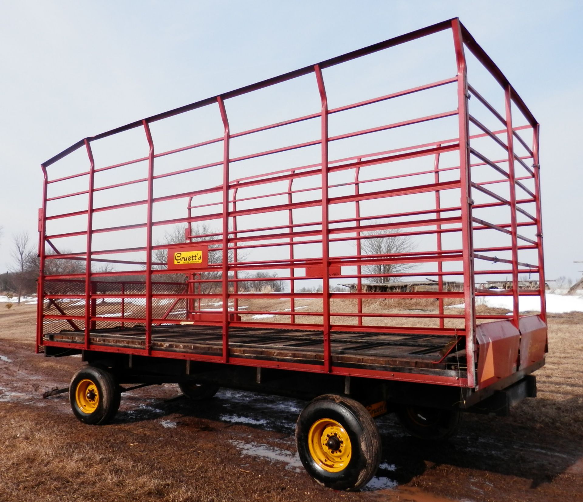 GRUETT 9x18 STEEL SIDE KICK BALE WAGON w/LIVE FLOOR (WAGON A-- SN 18412) - Image 4 of 9