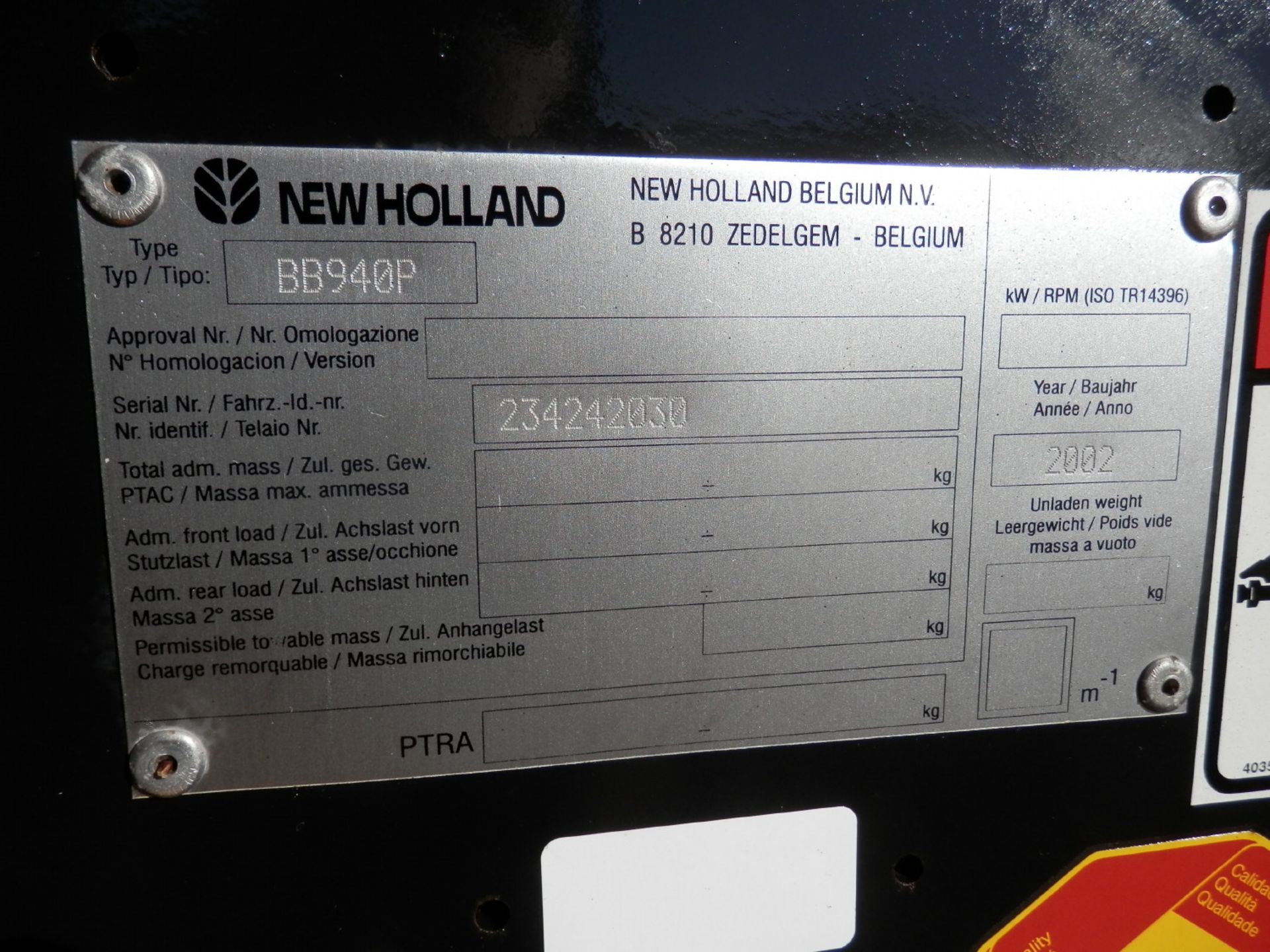 NEW HOLLAND BB940P BIG SQUARE BALER - Image 15 of 16