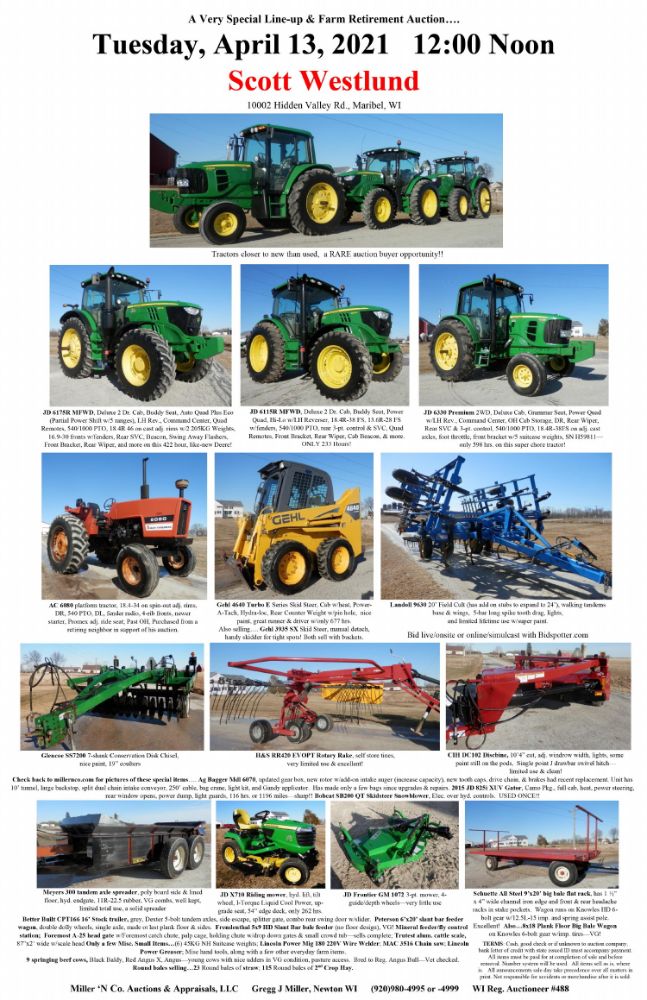 Scott Westlund  - Special Line-up & Farm Retirement Auction