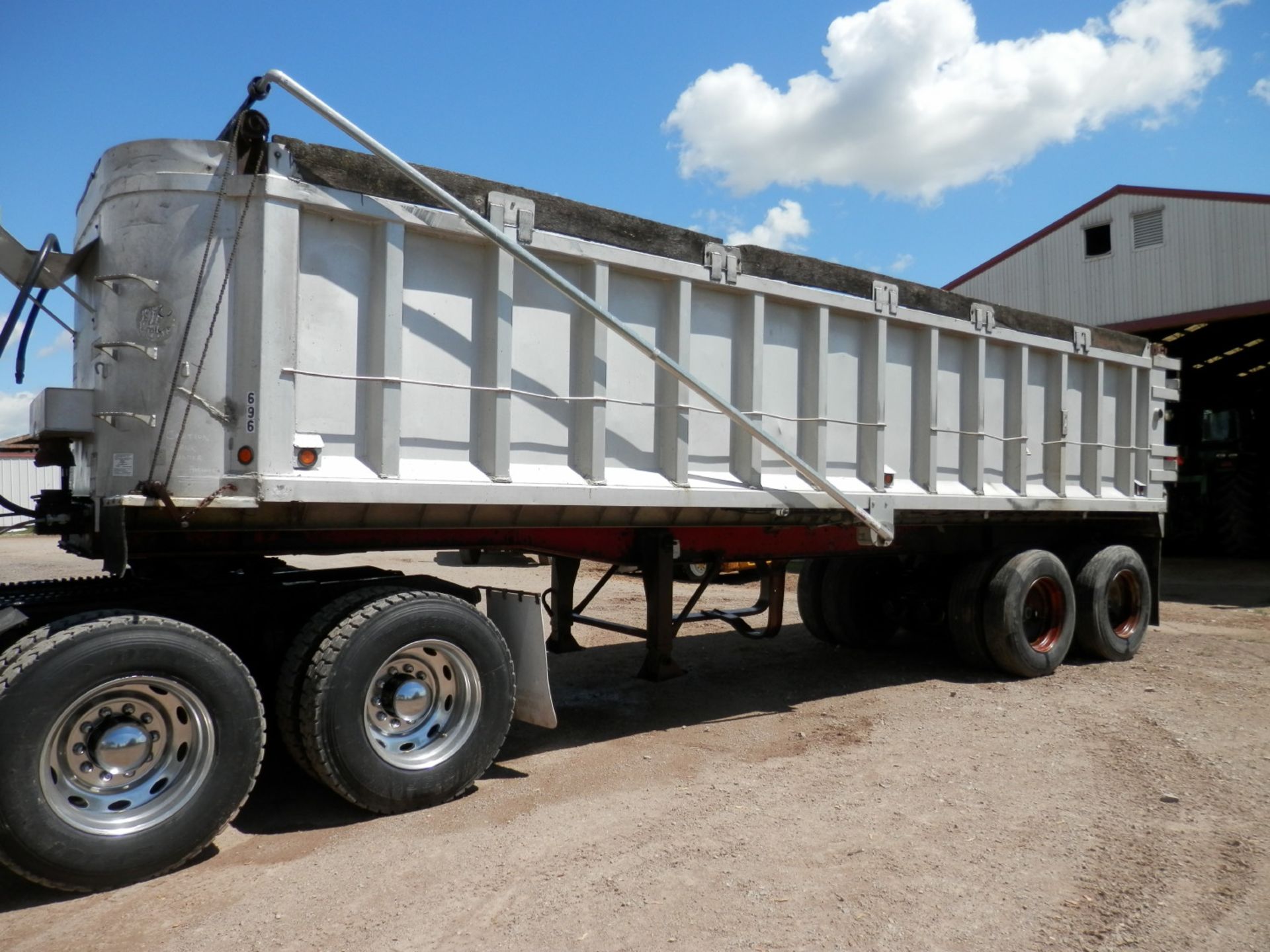 1988 MONTONE 30' ALUMINUM SEMI DUMP TRAILER, MDL. AD30305460