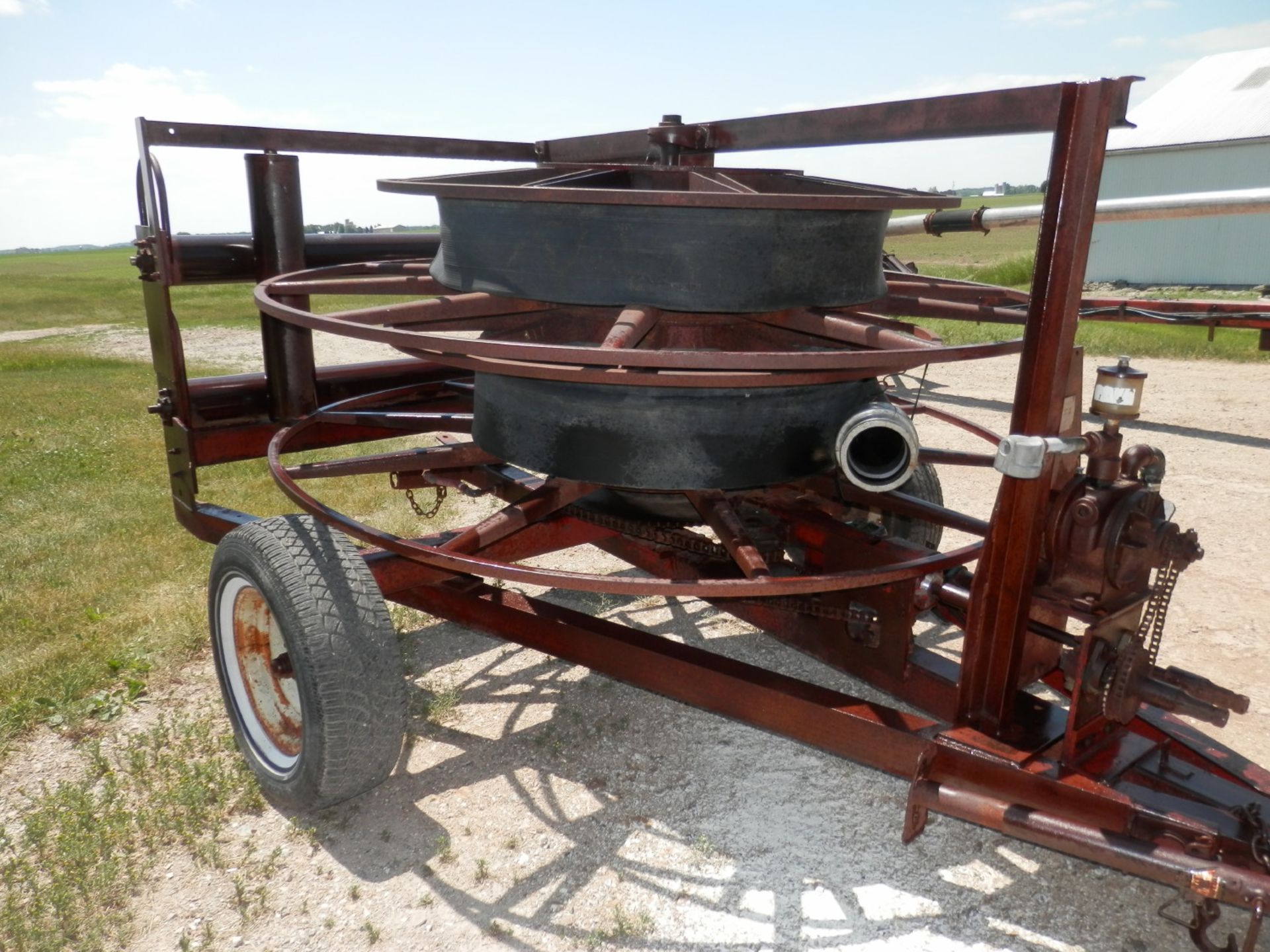 TWIN HORIZONTAL POWER ROLL HOSE REEL CART