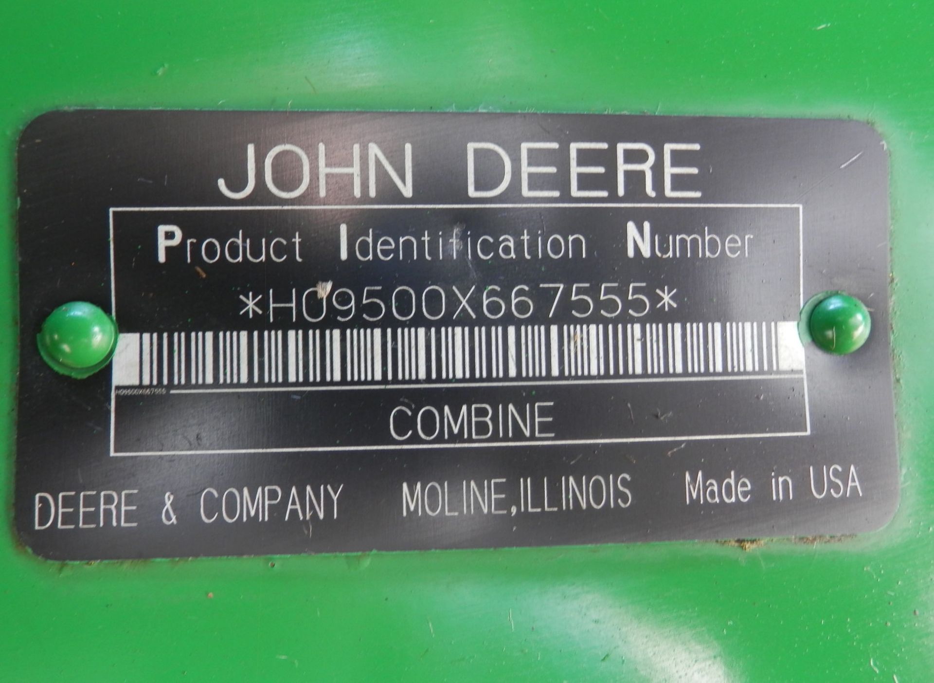 JOHN DEERE 9500 2WD COMBINE - Image 13 of 14
