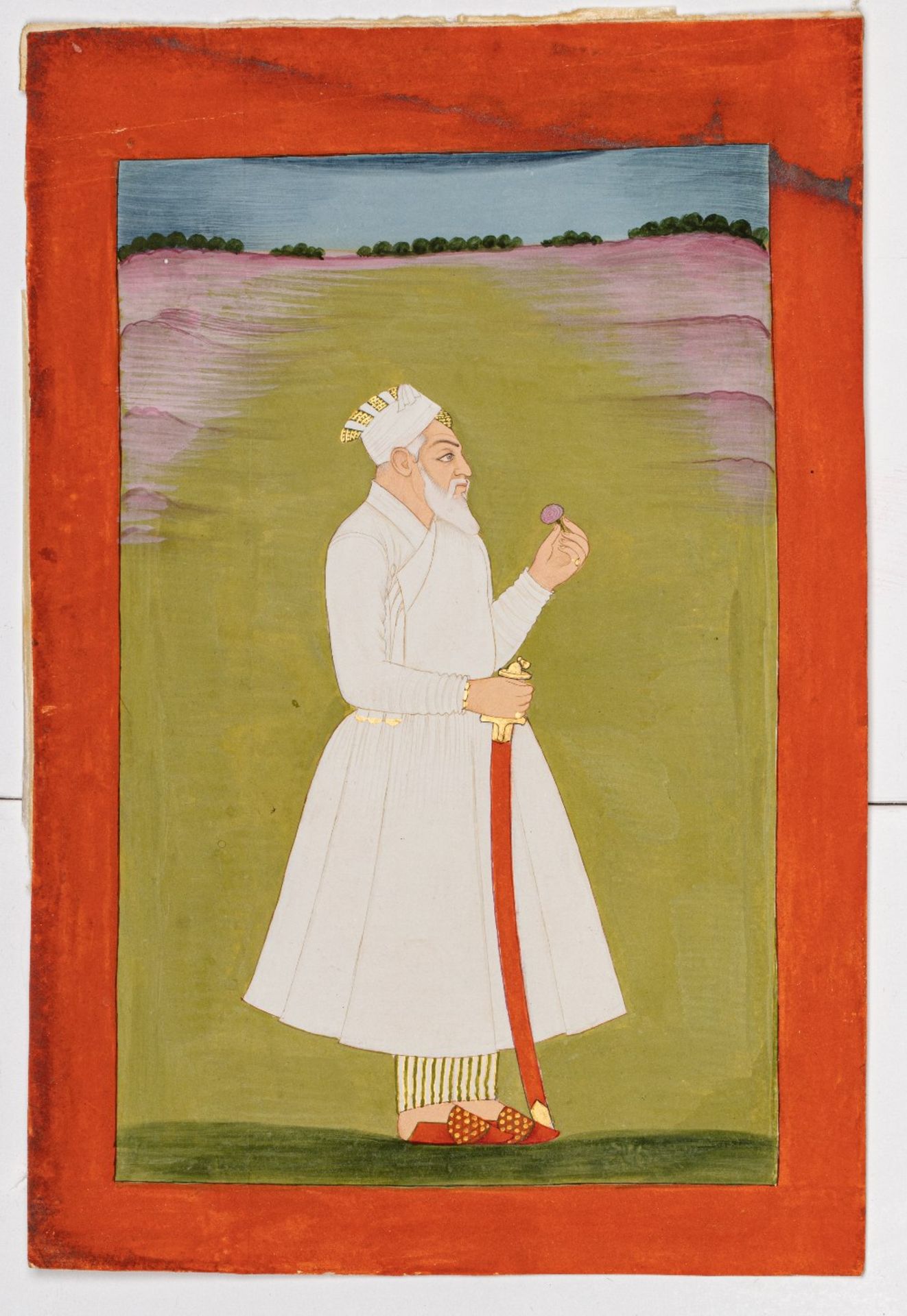 Portrait probable de Nizam al-Mulk (1671 – 1748)Inde, Deccan, Première moitié du XVIIIe - Image 5 of 5