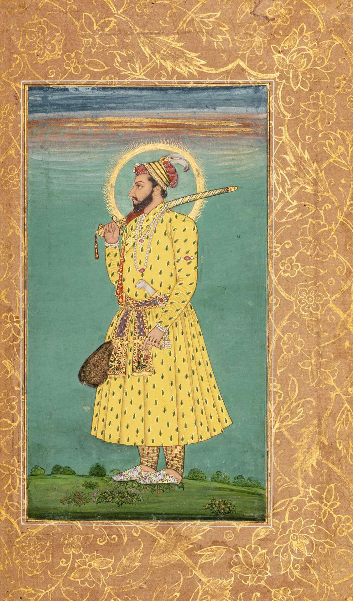 Portrait de Shah Shuja (1616 – 1661)Inde, début du XVIIIe siècleMiniature peinte à la gouache