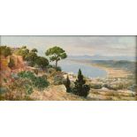 Maxime NOIRE (Guinglange 1861 - Alger 1927)La baie MustaphaHuile sur toile d'origine 53 x 106 cm