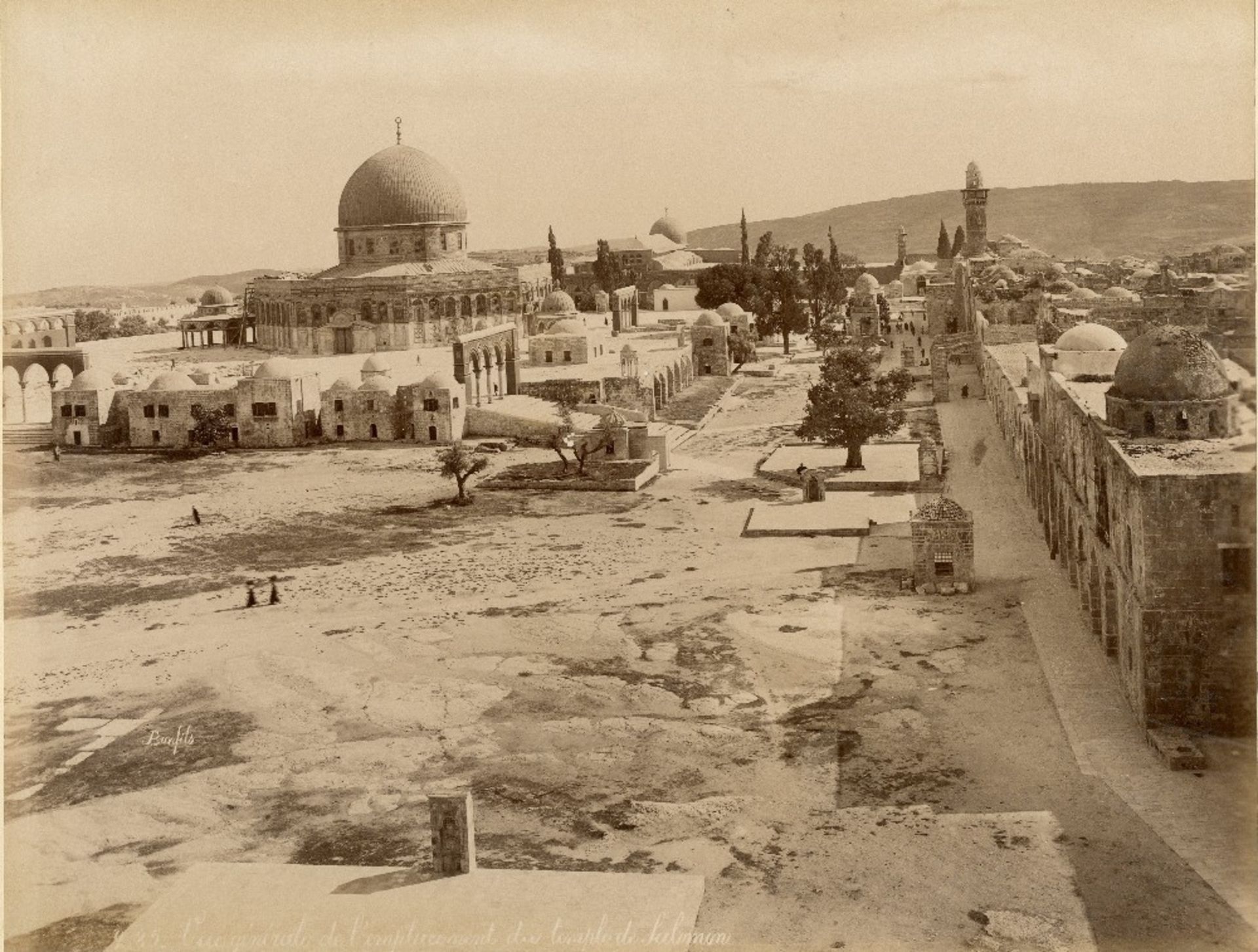 Félix BONFILS (1831-1885) et autres ...Jérusalem, Ramallah, le Saint Sépulcre, l'Esplanade, vue