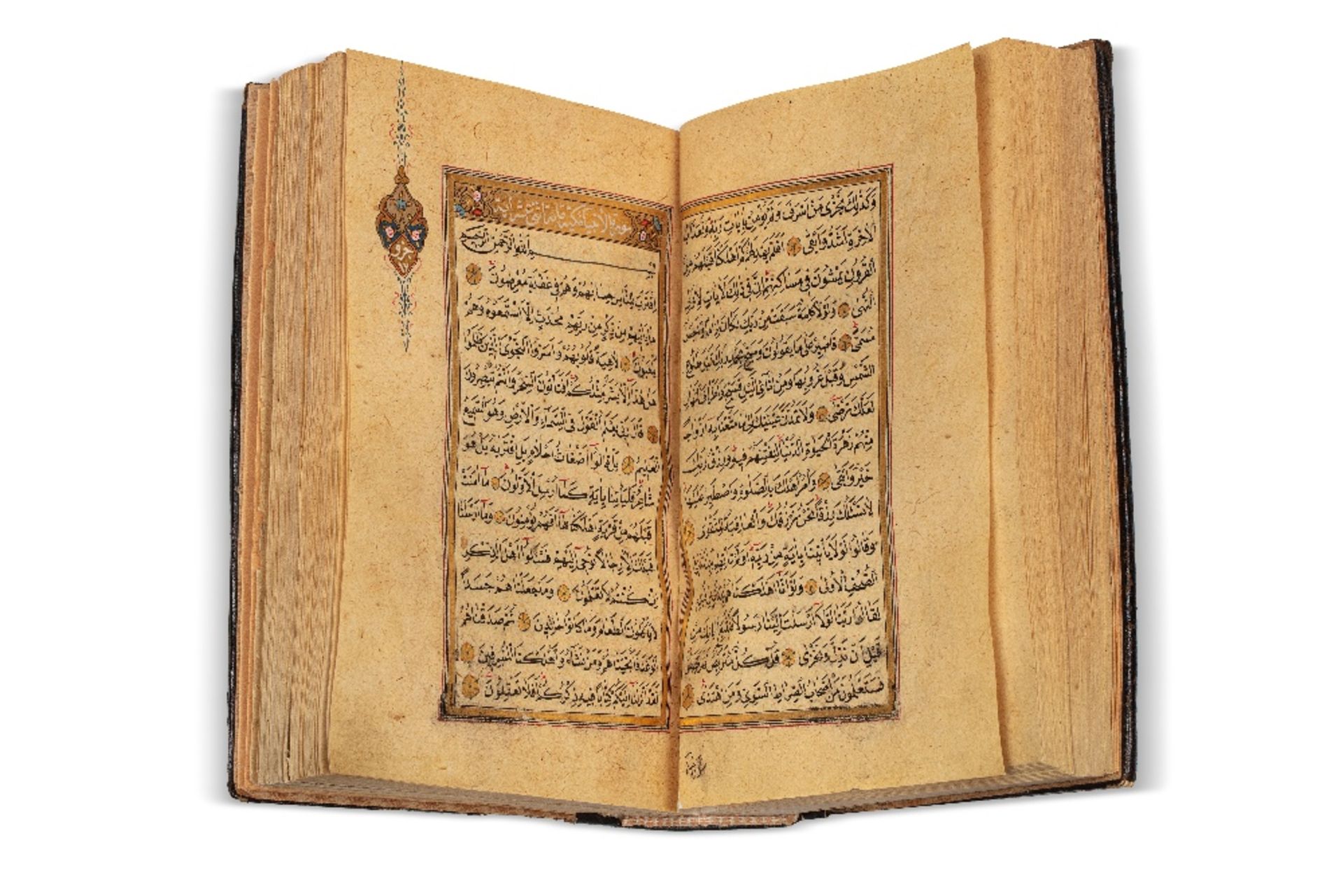 Coran ottoman copié par Al-Hajj ?âfiz Ibrâhîm Al-FahymyTurquie, XIXe siècleManuscrit arabe sur - Bild 2 aus 3