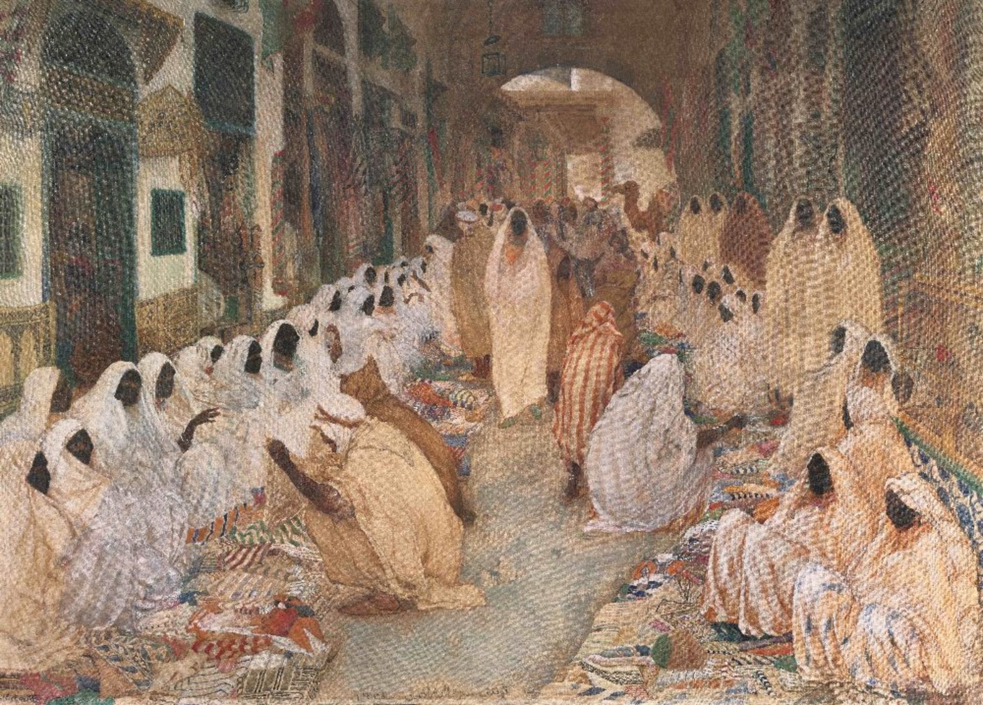 Alexandre ROUBTZOFF (Saint Petersbourg 1884 - Tunis 1949)Le souk El-KachachineHuile sur toile d'
