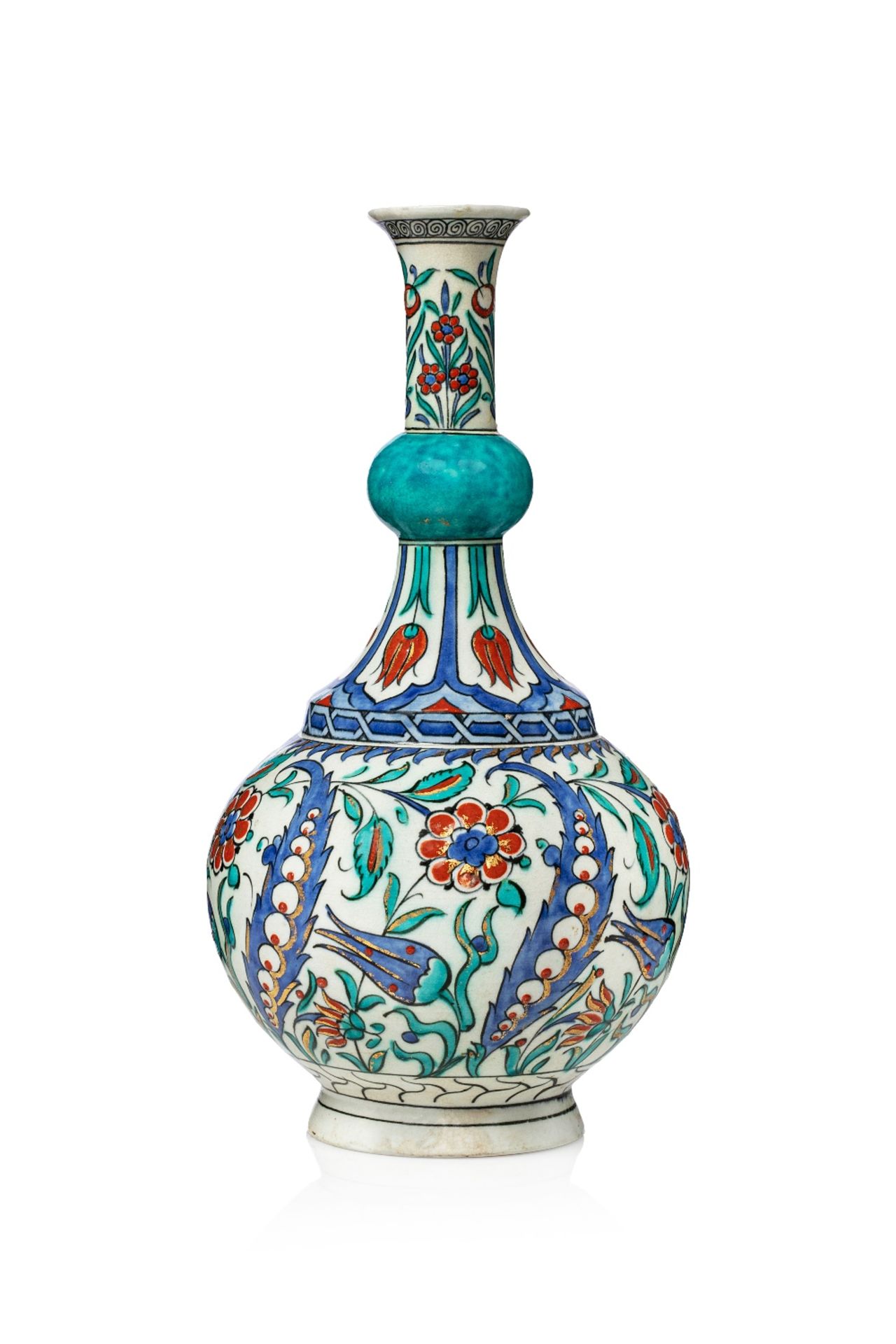 Bouteille Samson d'après un modèle Iznik conservé à EcouenParis, vers 1880Grande bouteille aux