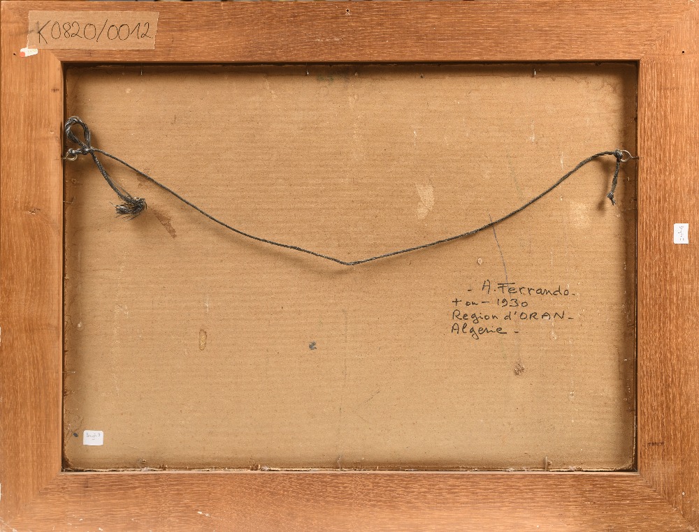 Augustin FERRANDO (Miliana 1880-1957)Laboureur à MilianaHuile sur carton fort 54 x 77 cm Signé en - Image 3 of 3