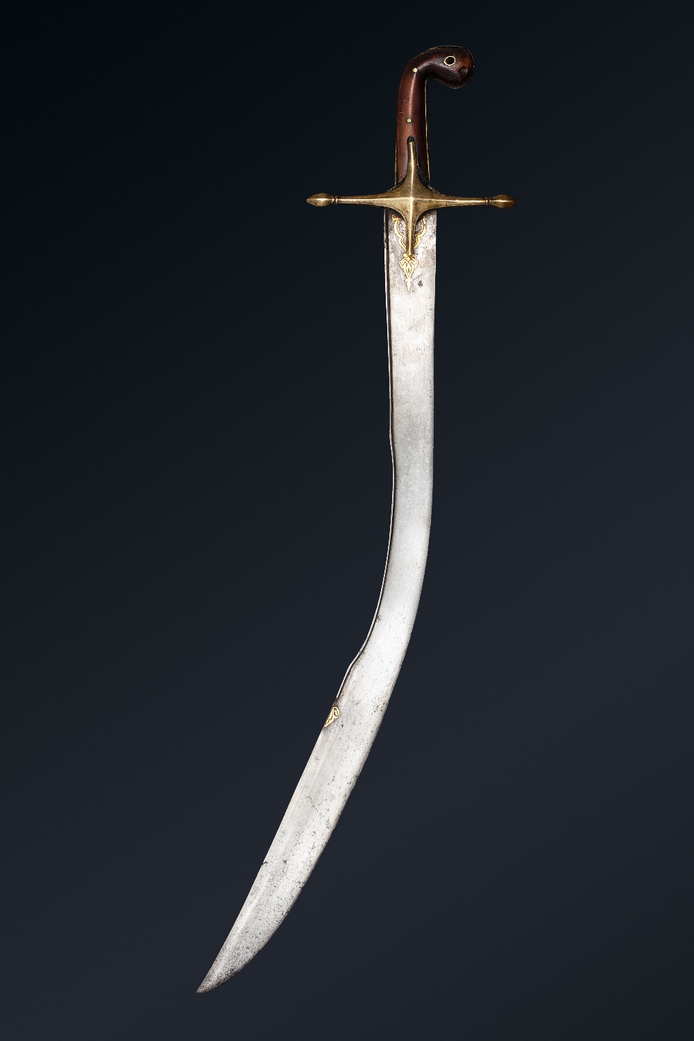 Pala ottomanTurquie, XIXe siècleSabre à large lame courbe et contre-tranchant ornée d'un médaillon - Image 4 of 4