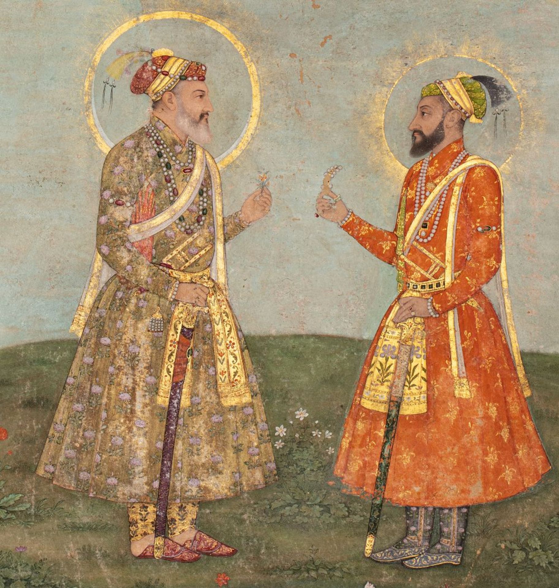 Double portrait de Shah Jahan et Aurengzeb-AlamguirDouble portrait de Shah Jahan (r.1628-1658) et - Image 4 of 8