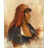 Gabrielle BERTHOLON (Active dans la première moitié du XX ème siècle)Portrait de femmeHuile sur
