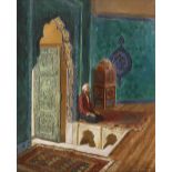 Rudolf ERNST (Vienne 1854-Fontenay aux Roses 1932)Mausolée vert de la Grande Mosquée de BursaHuile
