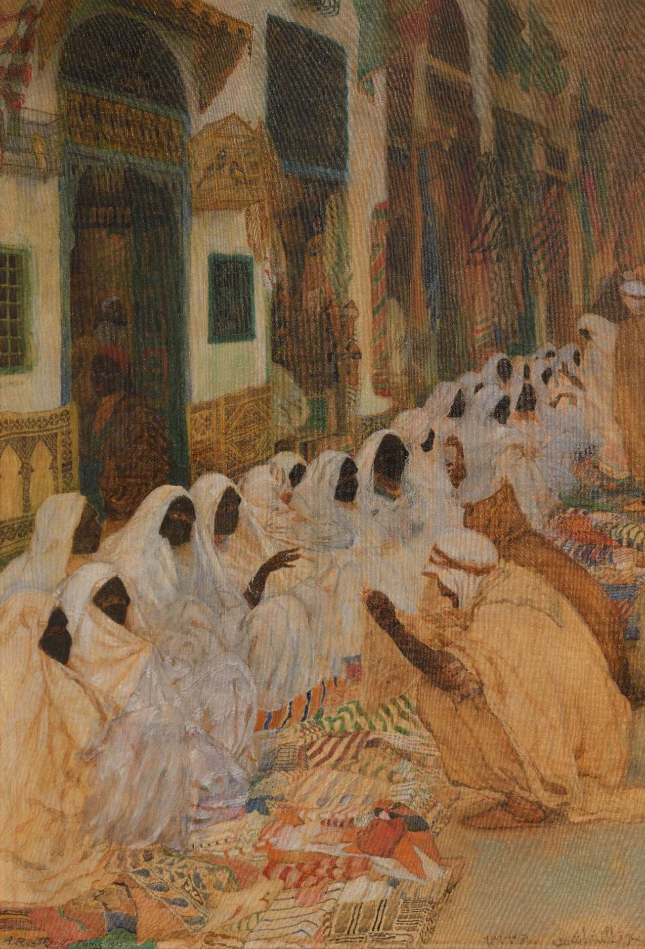 Alexandre ROUBTZOFF (Saint Petersbourg 1884 - Tunis 1949)Le souk El-KachachineHuile sur toile d' - Bild 3 aus 6