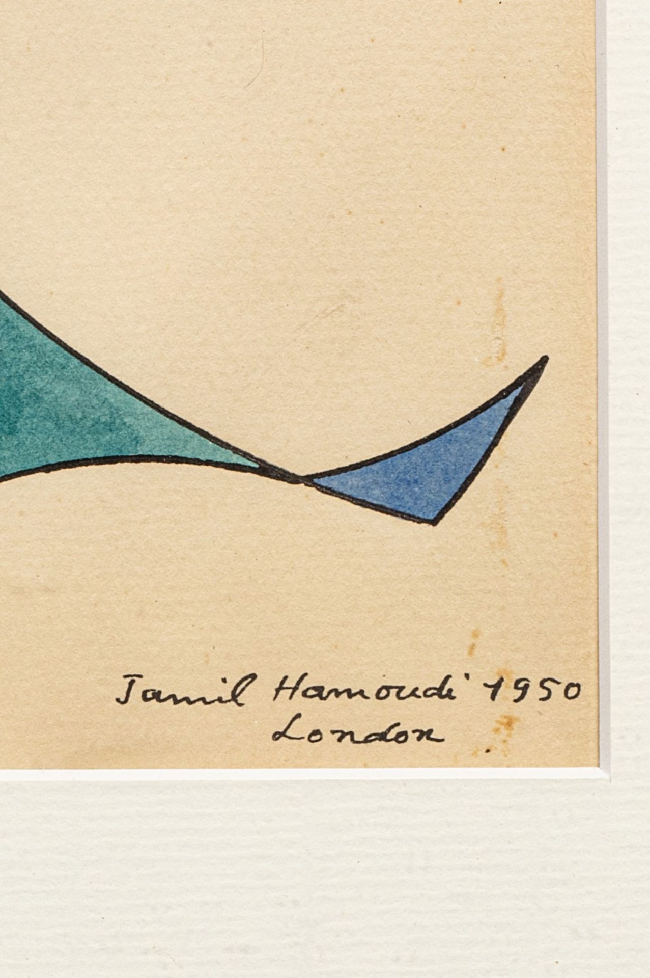 Jamil HAMOUDI (Irak 1924 - 2003)Sans titre, 1950Diptyque, encre sur papier 31 x 22 cm chaque (1) - Image 2 of 5