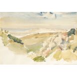 Omar ONSI (Tallet Al-Khayat 1901 - Beyrouth 1969)Vue de Deir KoubelVue de Deir Koubel Aquarelle