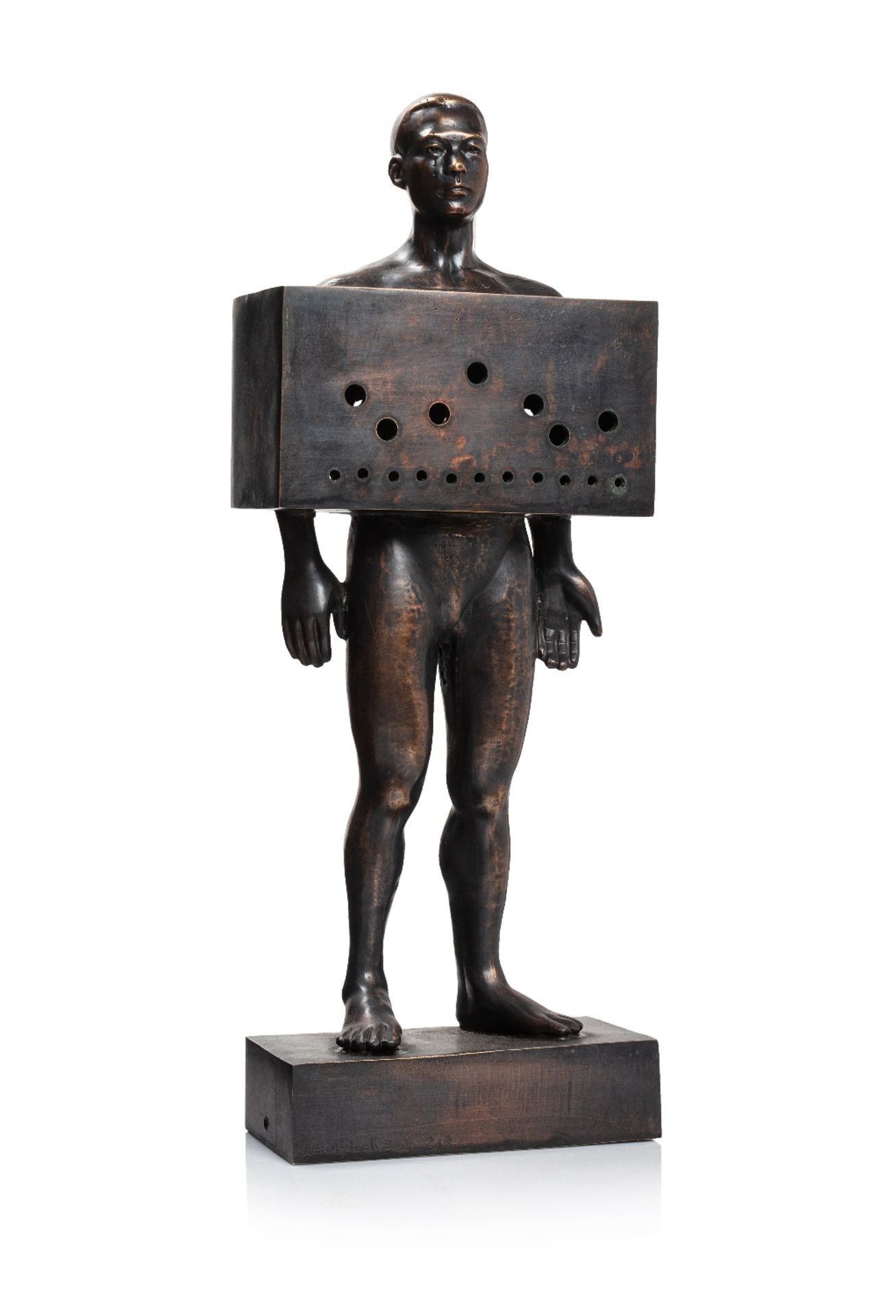 Godratollah AGHELI (Iran 1961)The peculiar of creatures, 2019Bronze patiné 52 x 19 x 10 cm Edition - Image 3 of 4