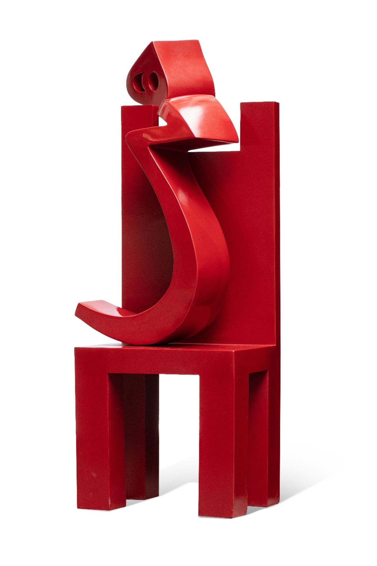 Parviz TANAVOLI (Téhéran, 1937)Heech on a Chair, 2008Fibre de verre teintée, sculpture signée et - Image 2 of 2