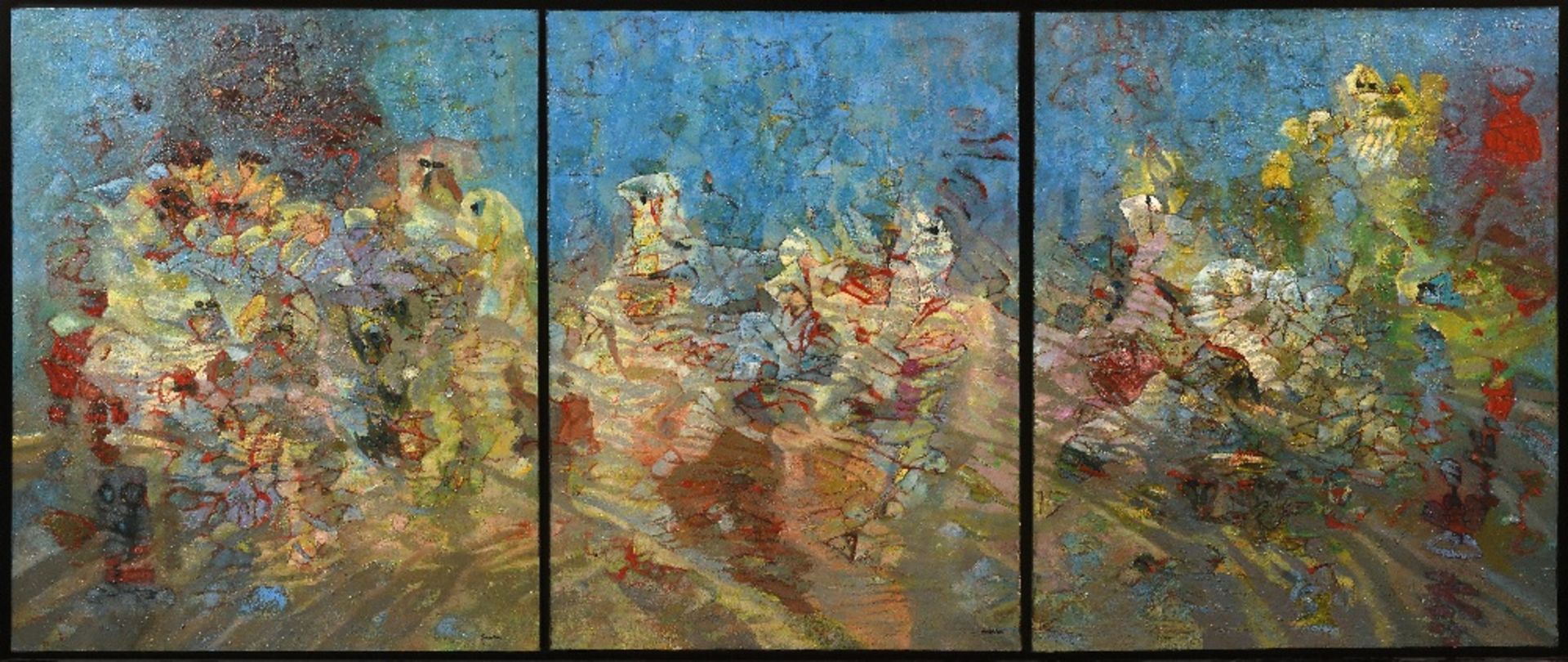 Abdallah BENANTEUR (Mostaganem 1931 - Ivry-sur-Seine 2017)Hommage à Paolo Ucello, 1983Huile sur - Image 2 of 2